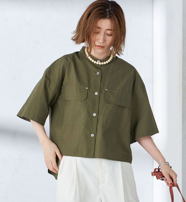SHIPS for women「〈手洗い可能〉ミリタリー ショート シャツ」|シャツ・ブラウス|