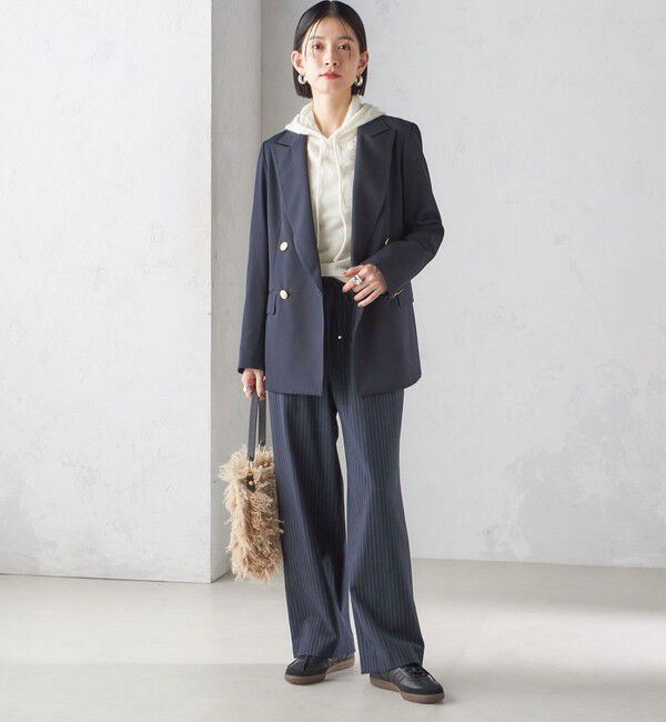 SHIPS for women「ウール ギャバ ダブル ブレザー」|テーラードジャケット|