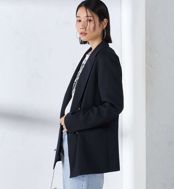SHIPS for women「ウール ギャバ ダブル ブレザー」|テーラードジャケット|
