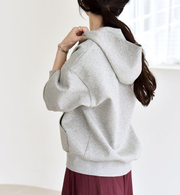 quaranciel「《一部追加予約》quaranciel:〈洗濯機可能〉ポンチ ダブルジップ スウェット パーカー」|パーカー|