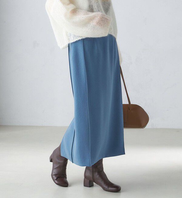 SHIPS for women「〈手洗い可能〉ジョーゼット ピンタック タイト スカート」|スカート|