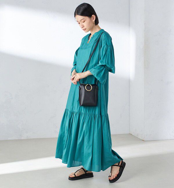 SHIPS for women「〈手洗い可能〉コットン シルク ローン ティアード ワンピース」|ワンピース|