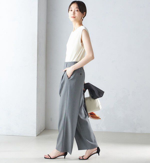 SHIPS for women「〈手洗い可能〉前後 2WAY ノースリーブ」|タンクトップ|