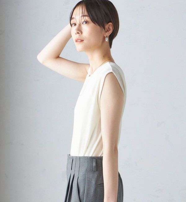 SHIPS for women「〈手洗い可能〉前後 2WAY ノースリーブ」|タンクトップ|