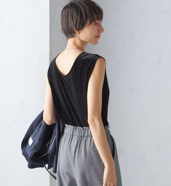 SHIPS for women「〈手洗い可能〉前後 2WAY ノースリーブ」|タンクトップ|