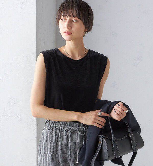 SHIPS for women「〈手洗い可能〉前後 2WAY ノースリーブ」|タンクトップ|