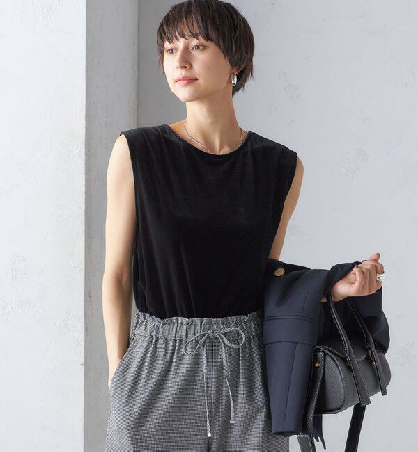 SHIPS for women「〈手洗い可能〉前後 2WAY ノースリーブ」|タンクトップ|