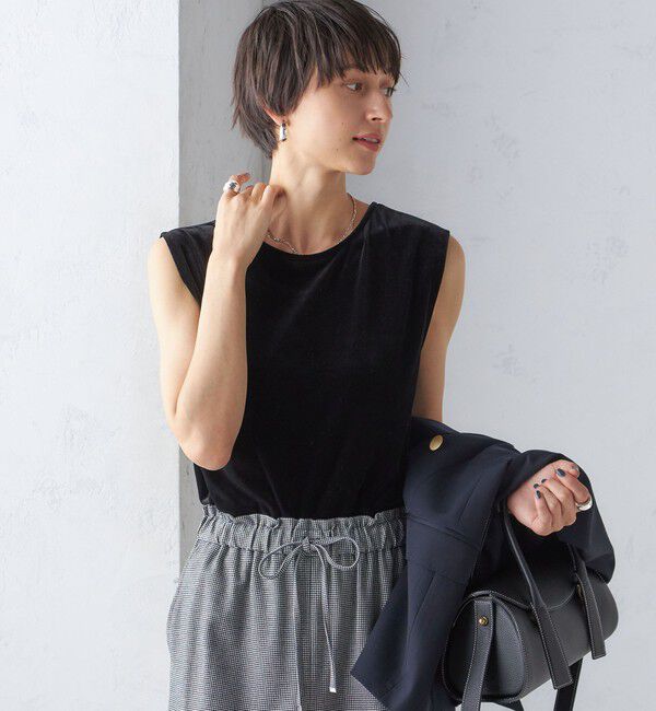 SHIPS for women「〈手洗い可能〉前後 2WAY ノースリーブ」|タンクトップ|