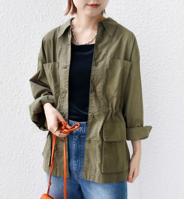 SHIPS for women「〈洗濯機可能〉ミリタリー ジャケット」|ミリタリージャケット|オリーブ