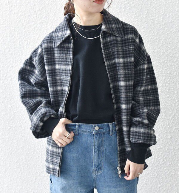 SHIPS any「SHIPS any: リバー メルトン オーバーサイズ ジップ ブルゾン◇」|ブルゾン・スタジャン|