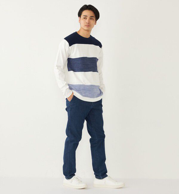 SHIPS Colors 「SHIPS Colors:〈手洗い可能〉切り替え ボーダー ロングスリーブ TEE」|Tシャツ・カットソー|