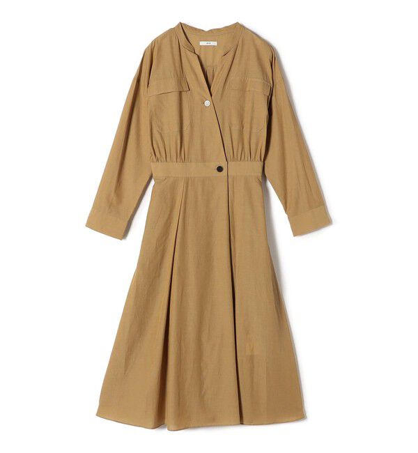 SHIPS for women「〈手洗い可能〉ダブル ポケット ロング スリーブ ワンピース」|ワンピース|キャメル