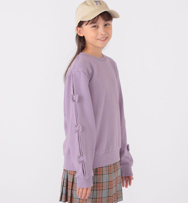 SHIPS KIDS「SHIPS KIDS:140～150cm / リボン スウェット」|スウェット・ジャージ|ラベンダー
