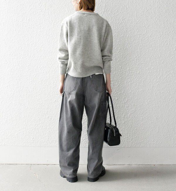 SHIPS any「SHIPS any:〈手洗い可能〉ビジュー ボタン クルーネック コンパクト カーディガン」|カーディガン|