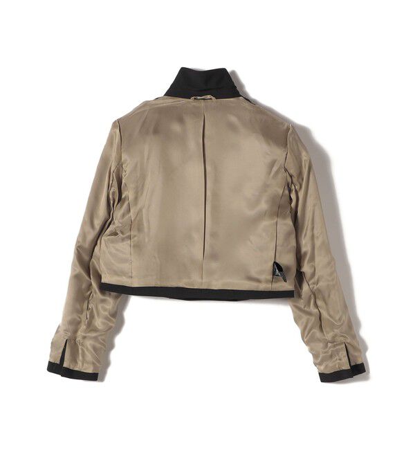 SHIPS for women「SHIPS Primary Navy Label: モヘヤ ポプリン クロップド ジャケット」|テーラードジャケット|