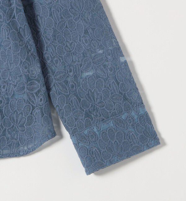 SHIPS any「SHIPS any:〈手洗い可能〉フラワーレース エンブロイダリー シアー シャツ」|シャツ・ブラウス|