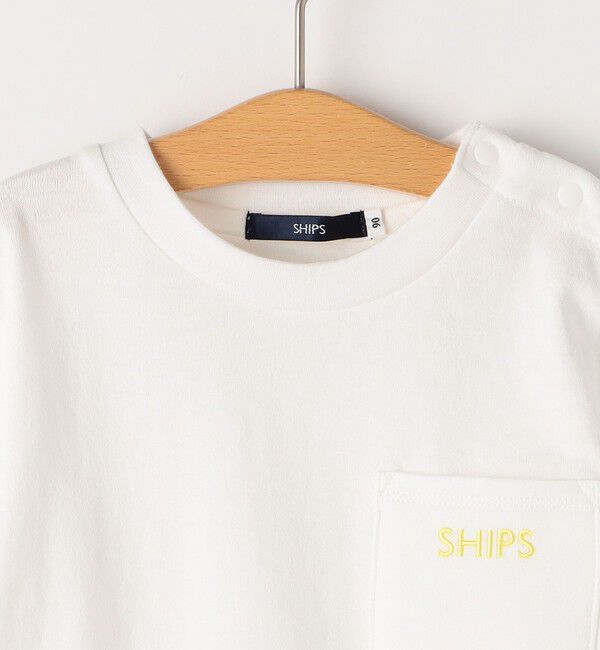SHIPS KIDS「SHIPS KIDS:80～90cm / SHIPS ロゴ 長袖 TEE」|Tシャツ・カットソー|
