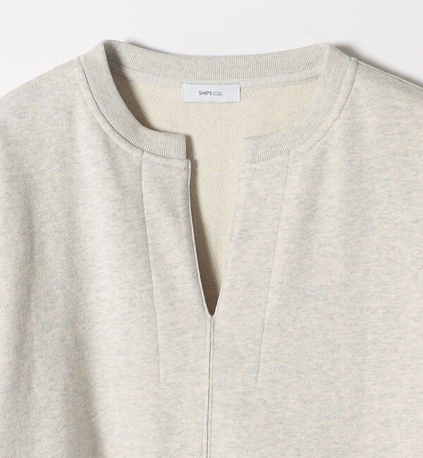 SHIPS any「《追加予約》SHIPS any:〈洗濯機可能〉USAコットン 裏毛 スキッパー ルーズ スウェット」|スウェット・ジャージ|