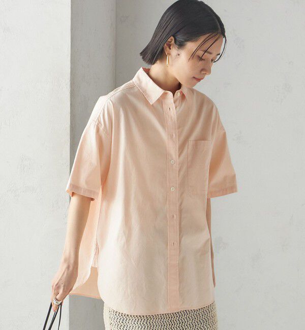 SHIPS for women「〈洗濯機可能〉オックス 刺繍 ショート スリーブ シャツ」|シャツ・ブラウス|