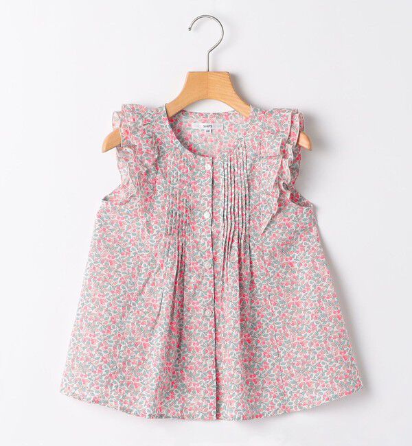 SHIPS KIDS「SHIPS KIDS:140～150cm / リバティ フリル ブラウス」|シャツ・ブラウス|ピンク系