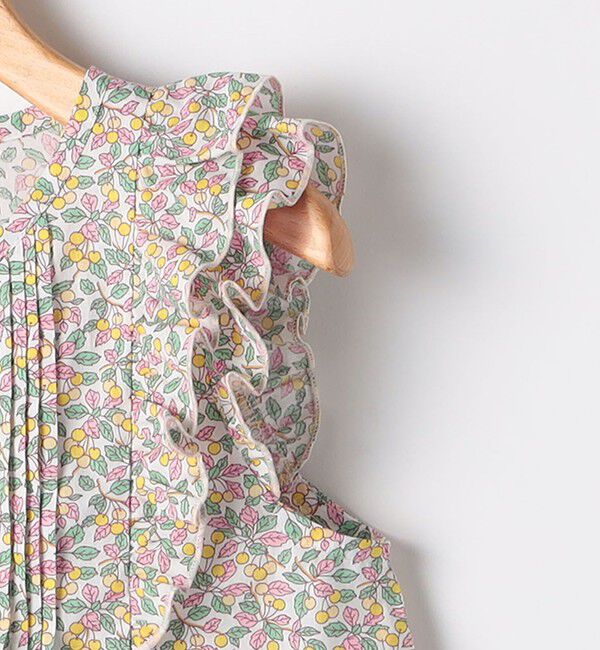 SHIPS KIDS「SHIPS KIDS:140～150cm / リバティ フリル ブラウス」|シャツ・ブラウス|