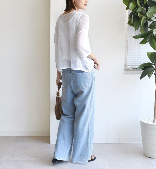 SHIPS for women「〈手洗い可能〉イタリアン シアー リネン プルオーバー」|ニット・セーター|
