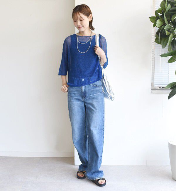 SHIPS for women「〈手洗い可能〉イタリアン シアー リネン プルオーバー」|ニット・セーター|