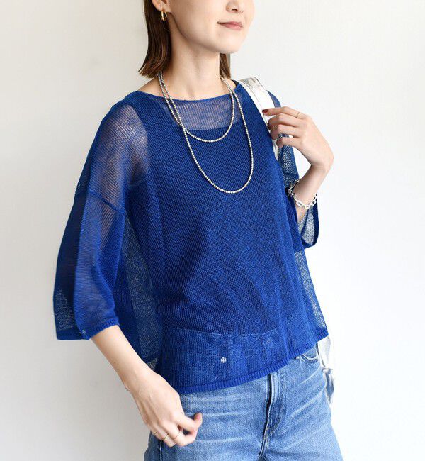 SHIPS for women「〈手洗い可能〉イタリアン シアー リネン プルオーバー」|ニット・セーター|