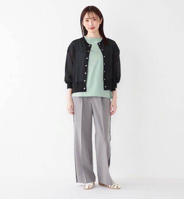 SHIPS Colors 「SHIPS Colors:〈手洗い可能〉シアー ニット ブルゾン◇」|カーディガン|