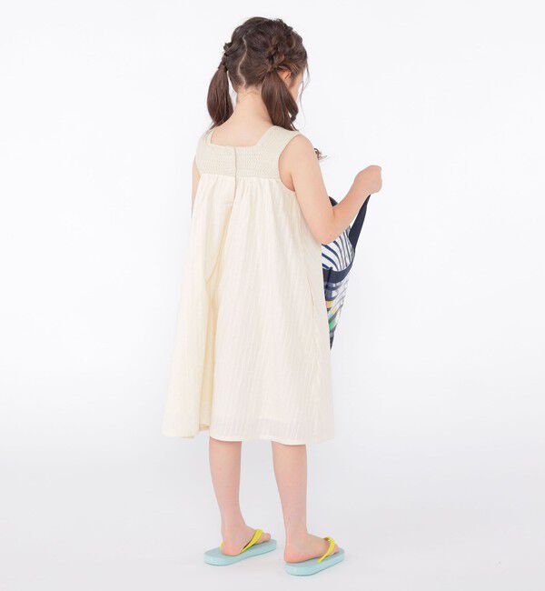 SHIPS KIDS「SHIPS KIDS:100～130cm / クロシェ ノースリーブ ワンピース」|ワンピース|