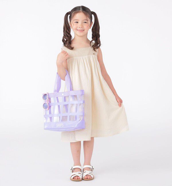 SHIPS KIDS「SHIPS KIDS:100～130cm / クロシェ ノースリーブ ワンピース」|ワンピース|