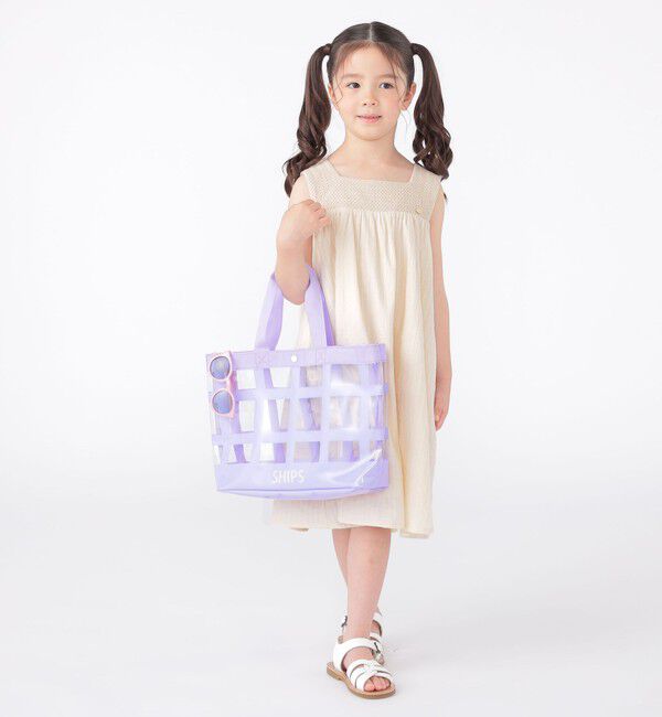 SHIPS KIDS「SHIPS KIDS:100～130cm / クロシェ ノースリーブ ワンピース」|ワンピース|