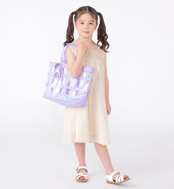 SHIPS KIDS「SHIPS KIDS:100～130cm / クロシェ ノースリーブ ワンピース」|ワンピース|