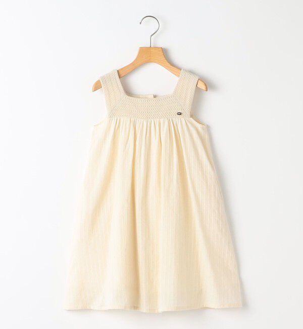 SHIPS KIDS「SHIPS KIDS:100～130cm / クロシェ ノースリーブ ワンピース」|ワンピース|