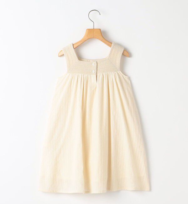 SHIPS KIDS「SHIPS KIDS:100～130cm / クロシェ ノースリーブ ワンピース」|ワンピース|