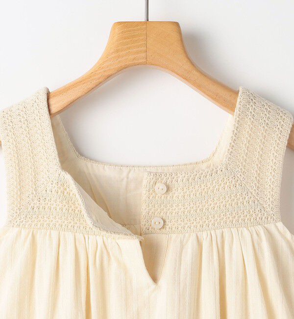 SHIPS KIDS「SHIPS KIDS:100～130cm / クロシェ ノースリーブ ワンピース」|ワンピース|