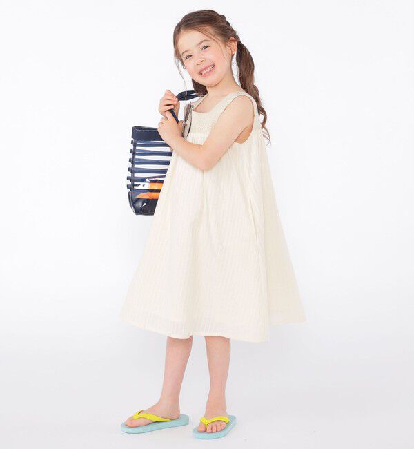 SHIPS KIDS「SHIPS KIDS:100～130cm / クロシェ ノースリーブ ワンピース」|ワンピース|