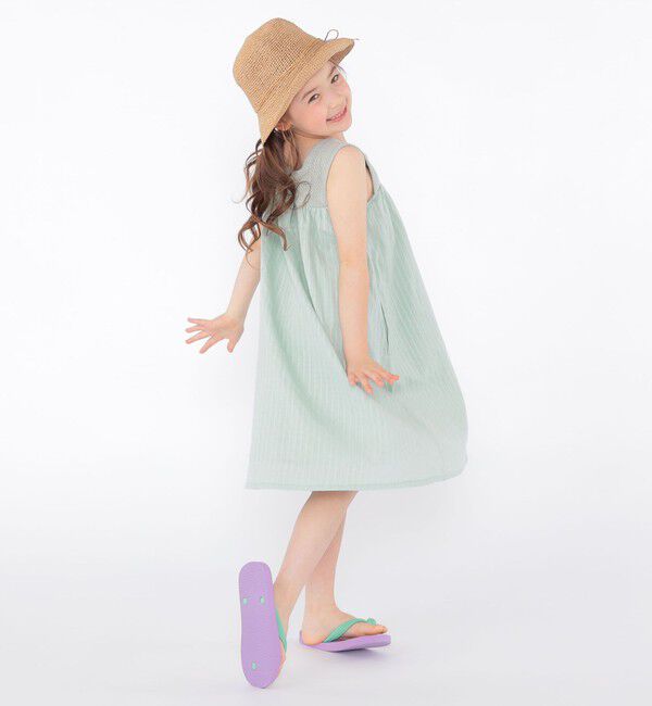 SHIPS KIDS「SHIPS KIDS:100～130cm / クロシェ ノースリーブ ワンピース」|ワンピース|