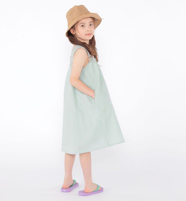 SHIPS KIDS「SHIPS KIDS:100～130cm / クロシェ ノースリーブ ワンピース」|ワンピース|