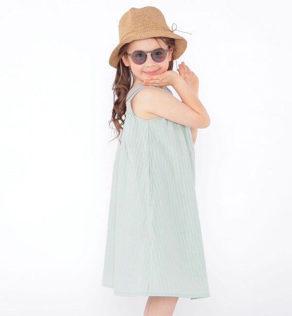 SHIPS KIDS「SHIPS KIDS:100～130cm / クロシェ ノースリーブ ワンピース」|ワンピース|