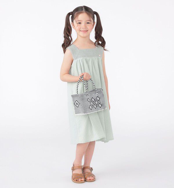 SHIPS KIDS「SHIPS KIDS:100～130cm / クロシェ ノースリーブ ワンピース」|ワンピース|
