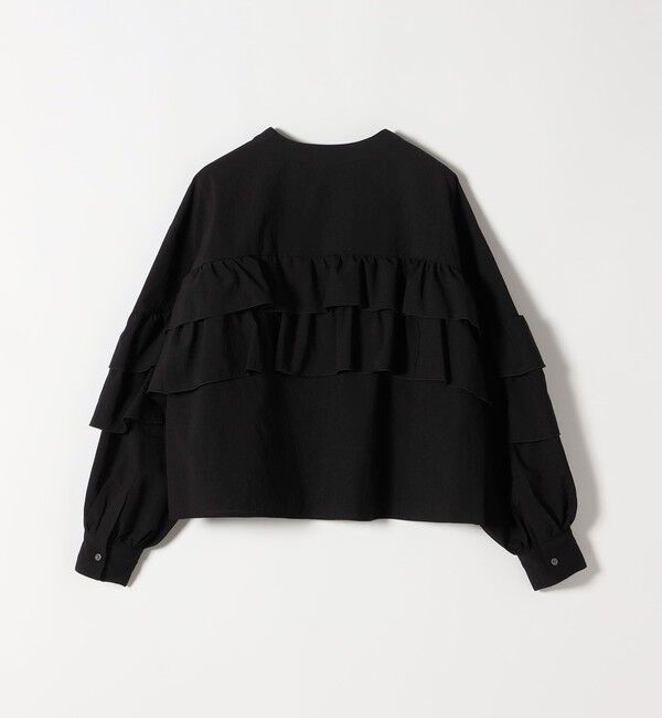 SHIPS any「SHIPS any:〈洗濯機可能〉ボイル フリル バンドカラー シャツ ブラウス 2」|シャツ・ブラウス|