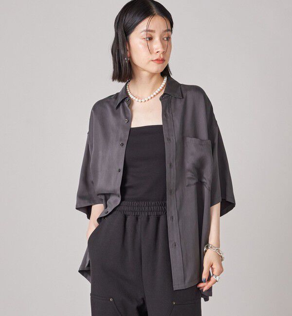 SHIPS for women「SHIPS NINE CASE:〈手洗い可能〉オーバーサイズ シャツ」|シャツ・ブラウス|