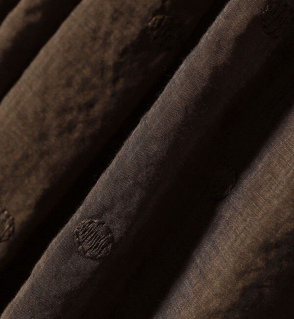 SHIPS any「SHIPS any:〈手洗い可能〉シアー ドット スタンドカラー パフ ギャザー ブラウス」|シャツ・ブラウス|