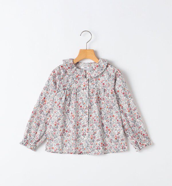 SHIPS KIDS「SHIPS KIDS:100～130cm / リバティ フリルカラー ブラウス」|シャツ・ブラウス|