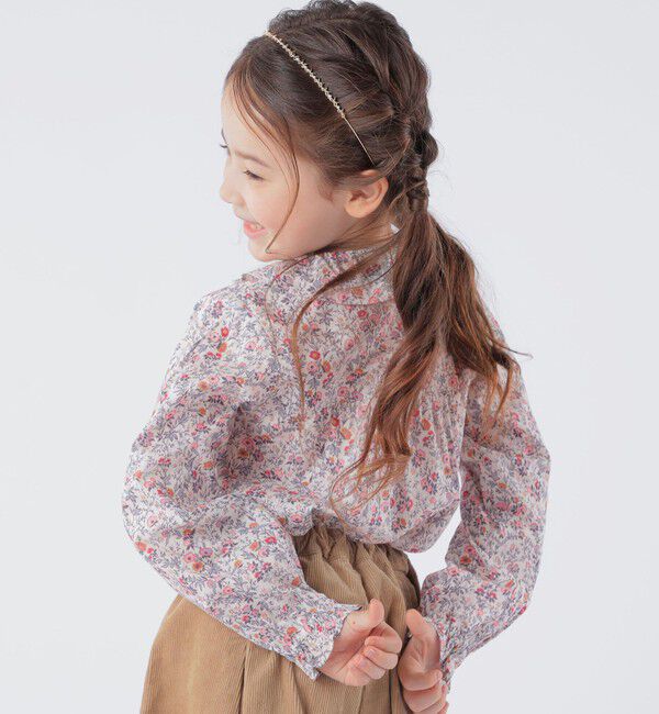 SHIPS KIDS「SHIPS KIDS:100～130cm / リバティ フリルカラー ブラウス」|シャツ・ブラウス|