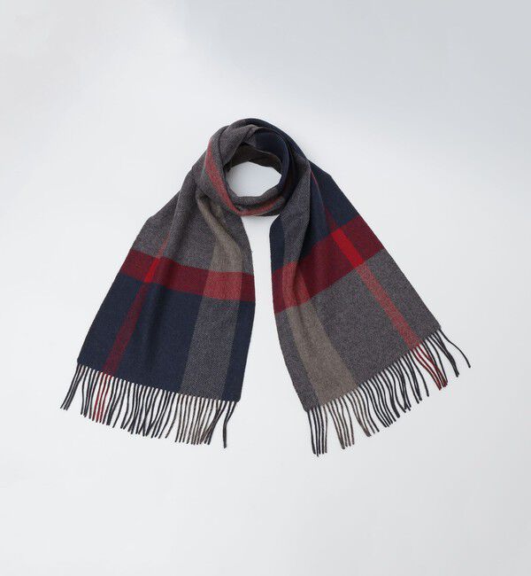 SHIPS「SHIPS: カシミヤ ダブルフェイス チェック マフラー」|マフラー|