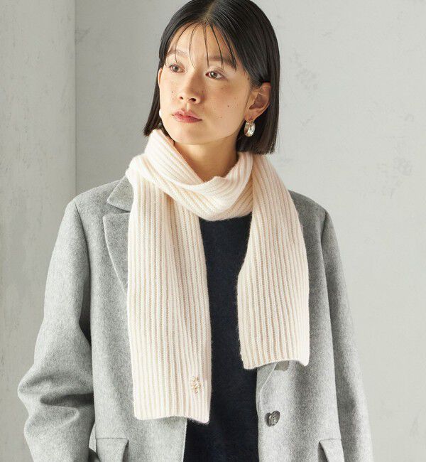 SHIPS for women「細幅 刺繍 ニット マフラー」|マフラー|