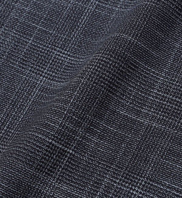 SHIPS「City Ambient Products: チェック＆ストライプ 2タック ワイド スラックス」|スラックス|