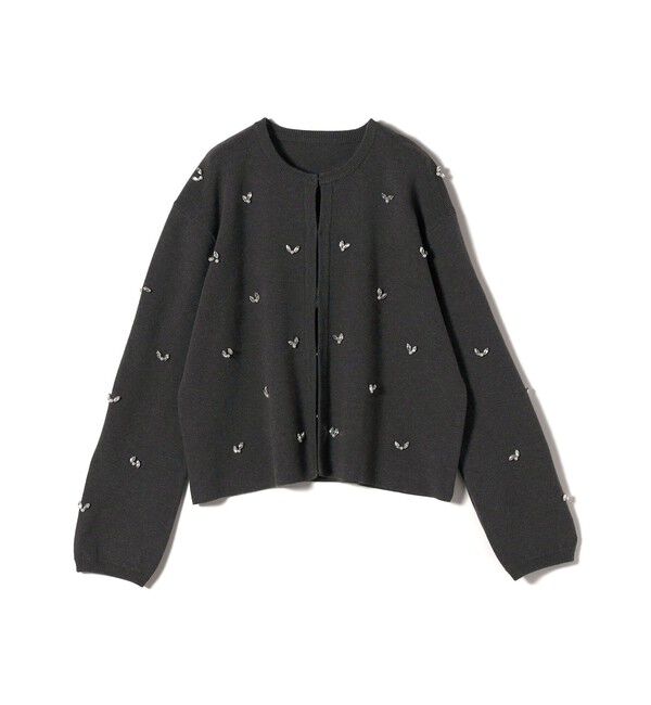 SHIPS Colors 「SHIPS Colors:〈手洗い可能〉ビジュー ノーカラー カーディガン◇」|カーディガン|